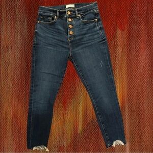 LOFT Women’s Button Fly Cropped Jeans